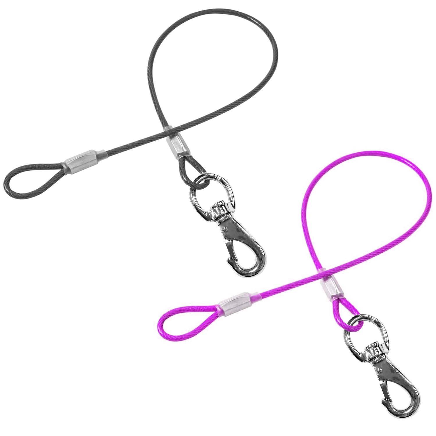 Mi Metty chew-proof leash 2pack closeup highlights tough chew resistance for daily walks