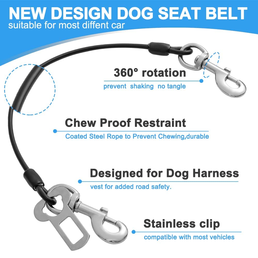 Mi Metty dog seatbelt sizes and colors fit different dogs.