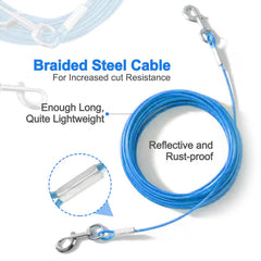 Mi Metty tie out cable collar attachment enables quick, secure hookup with your dog.