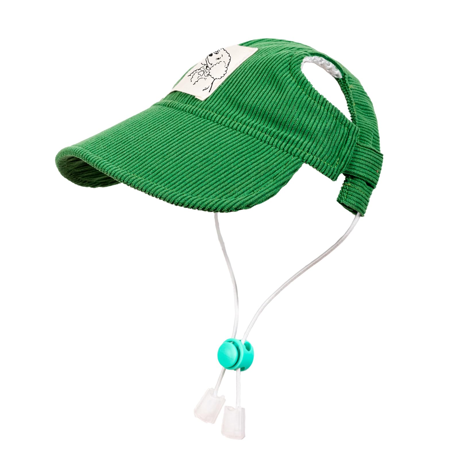 MIANHUATANG Pet Cap green brim for sun protection during walks