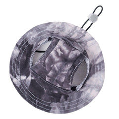 MIANHUATANG pet hat with ear holes on black small size for shade and comfort