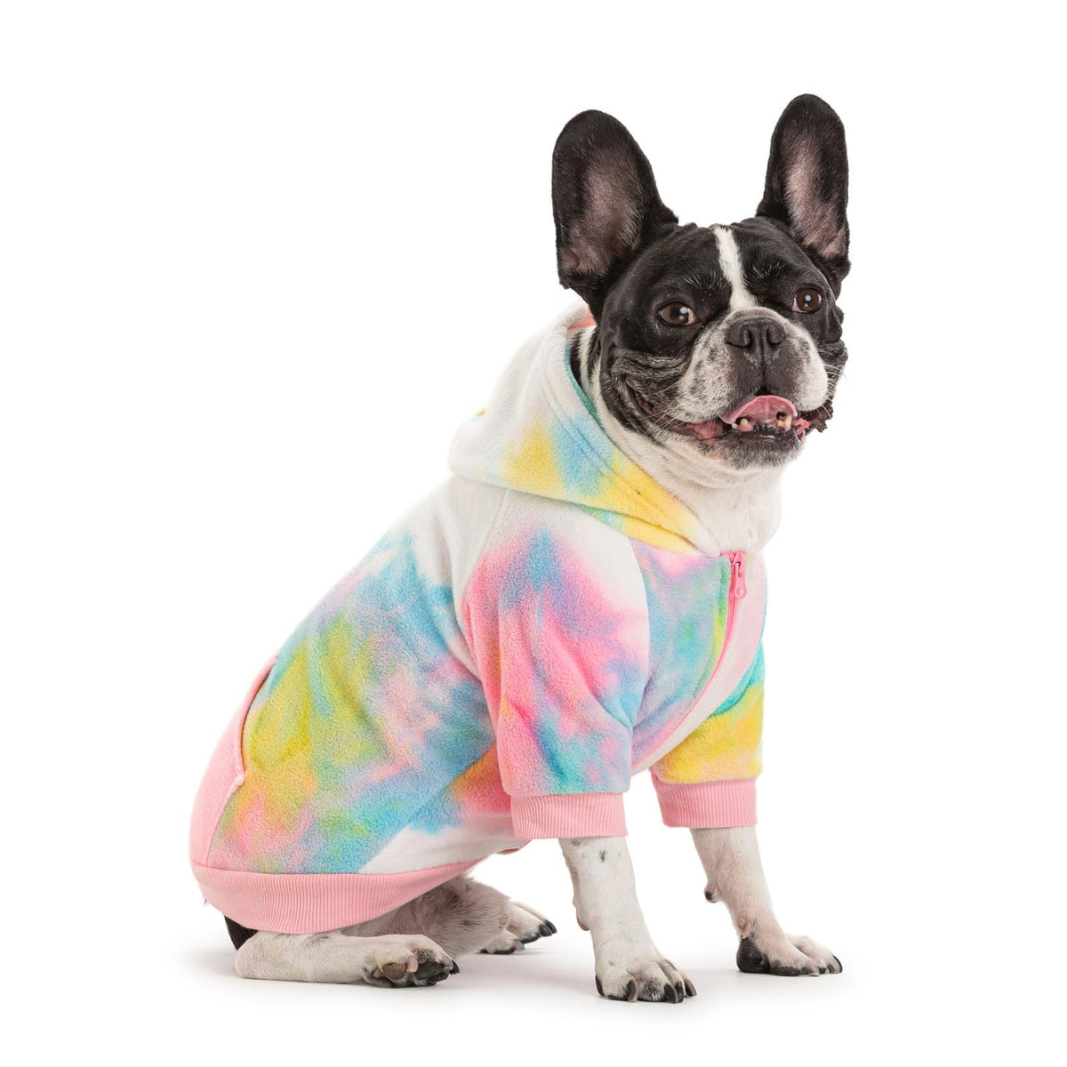 Miaododo camo dog hoodie front view highlights cozy fleece warmth for small dogs