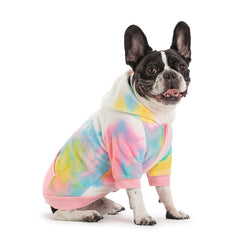 Miaododo camo dog hoodie front view highlights cozy fleece warmth for small dogs