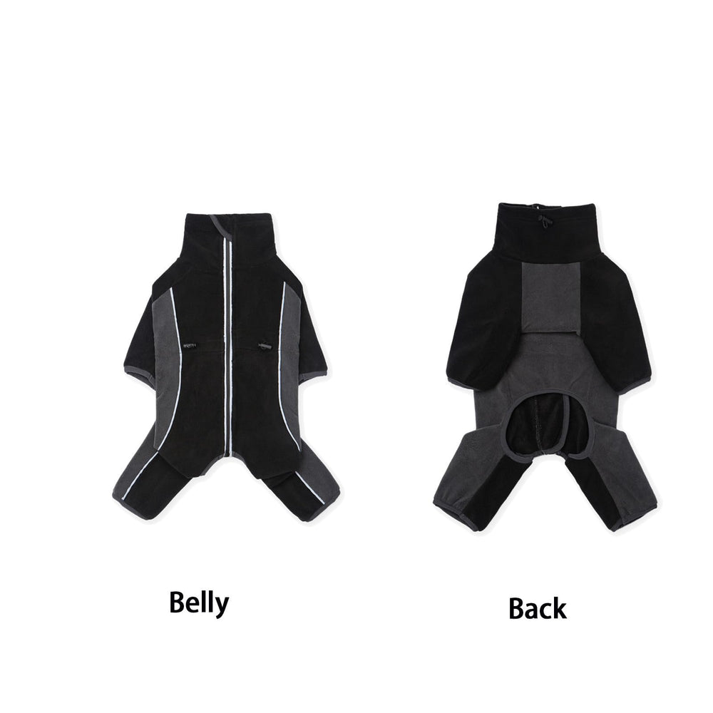 Miaododo dog jumpsuit with elastic cuffs ensures secure fit during winter play