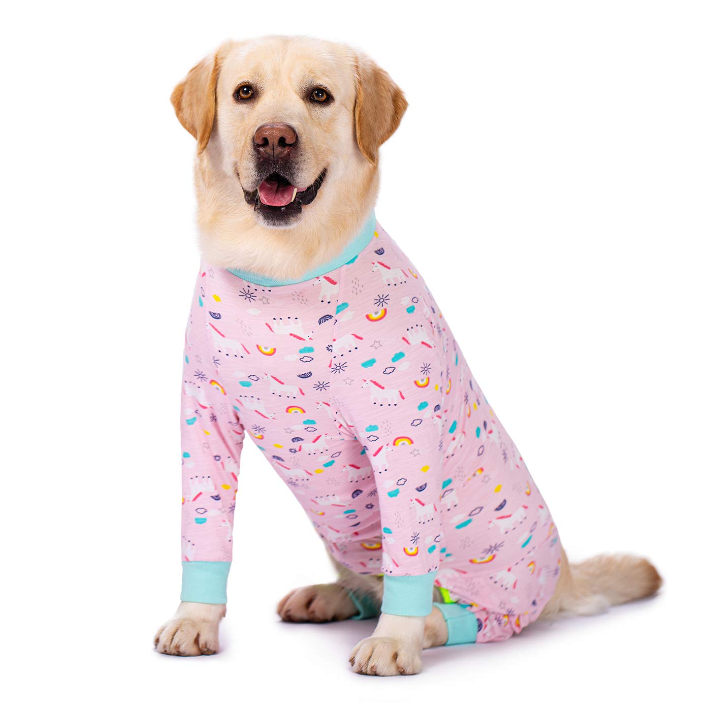 Miaododo Pink Pony Recovery Suit side view shows mobility and full-body coverage.