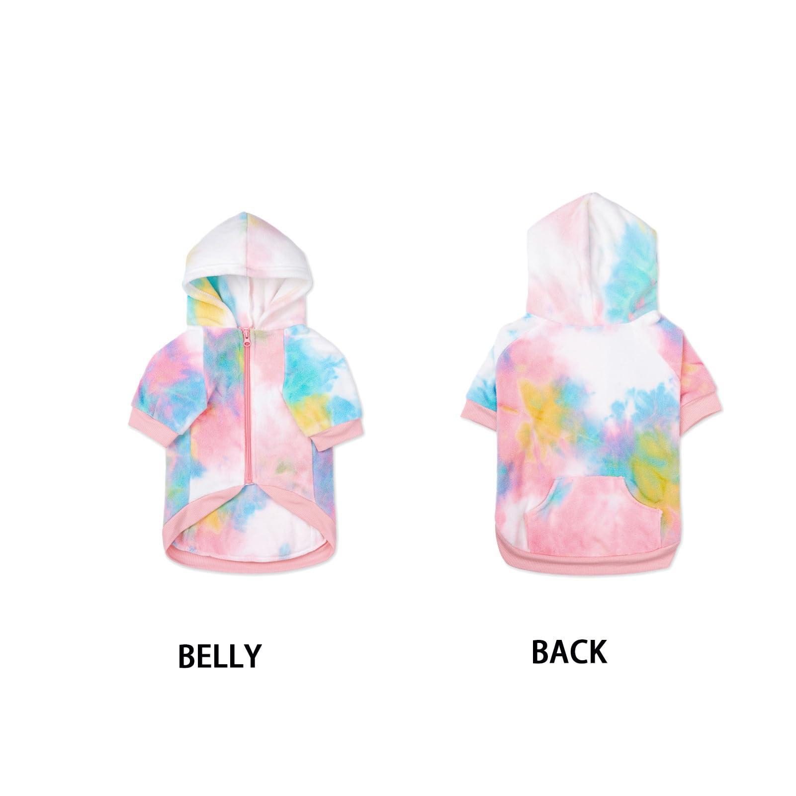 Miaododo small dog sweatshirt pockets demonstrates convenient storage for treats