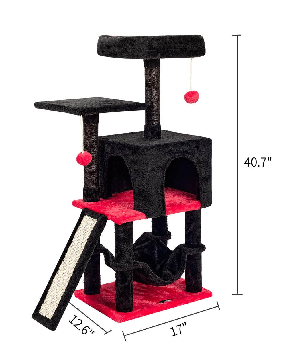 MIAO PAW Gothic Cut Cat Tree cat condo offers private exploration space.