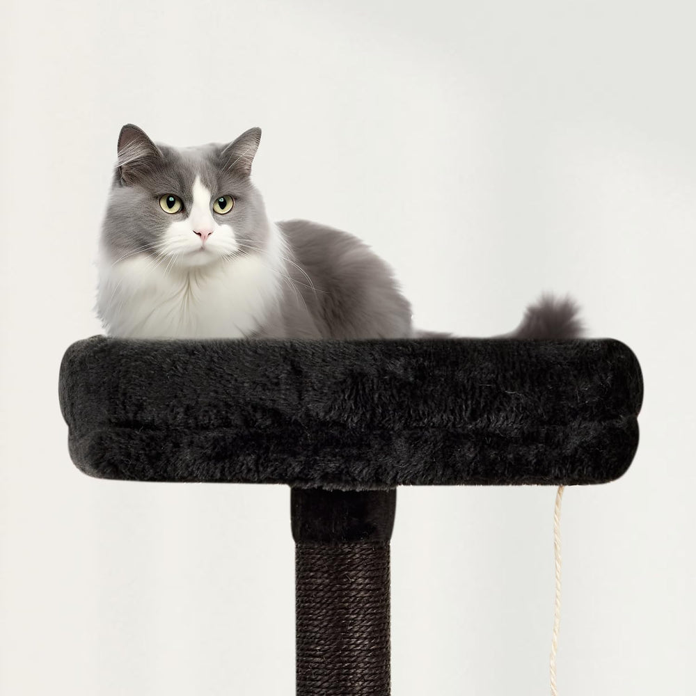 MIAO PAW Gothic Cut Cat Tree soft faux fur surface for snuggling and warmth.
