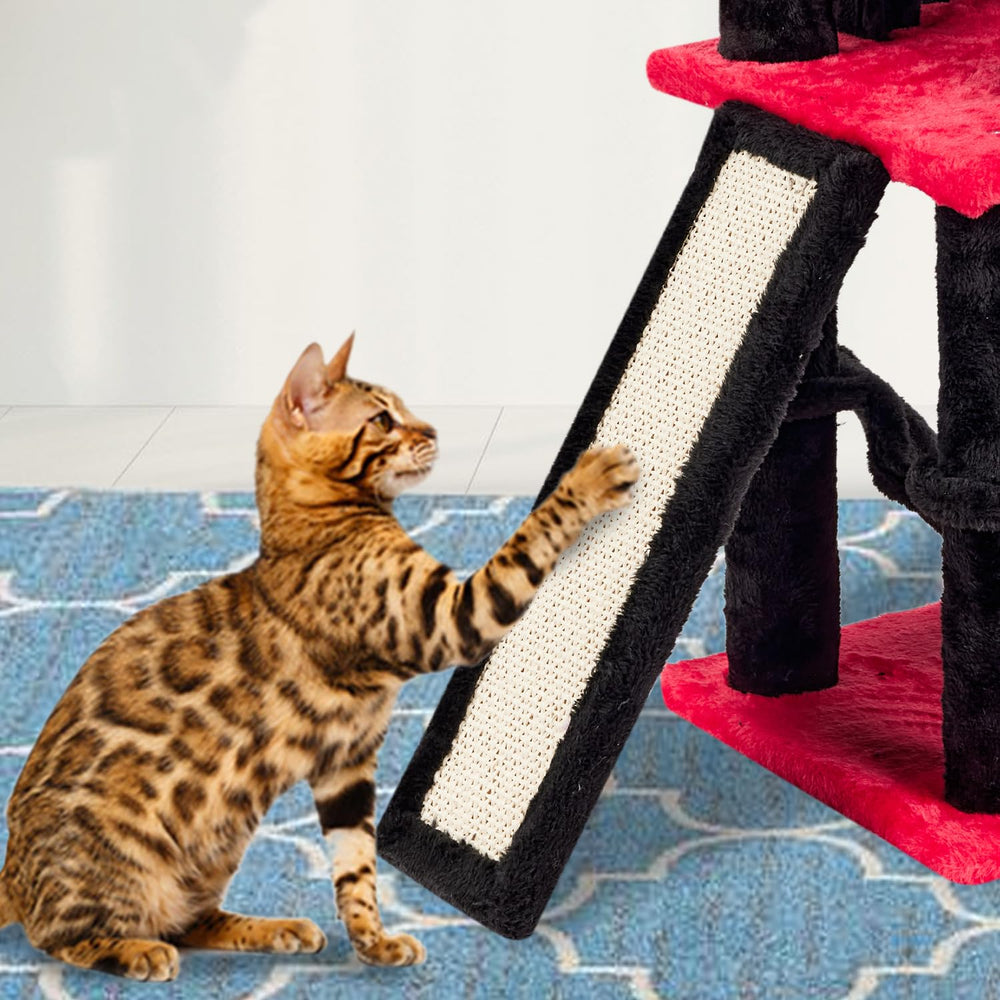 MIAO PAW Gothic Cut Cat Tree sturdy design supports large cats during play.