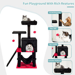 MIAO PAW Gothic Cut Cat Tree natural sisal post helps keep nails healthy while scratching.