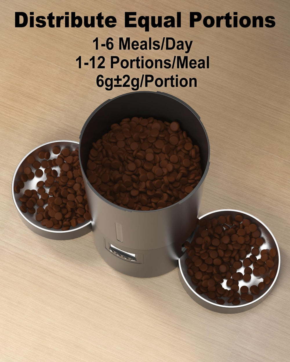 Miaosical 12-portion display illustrating precise portions per meal.