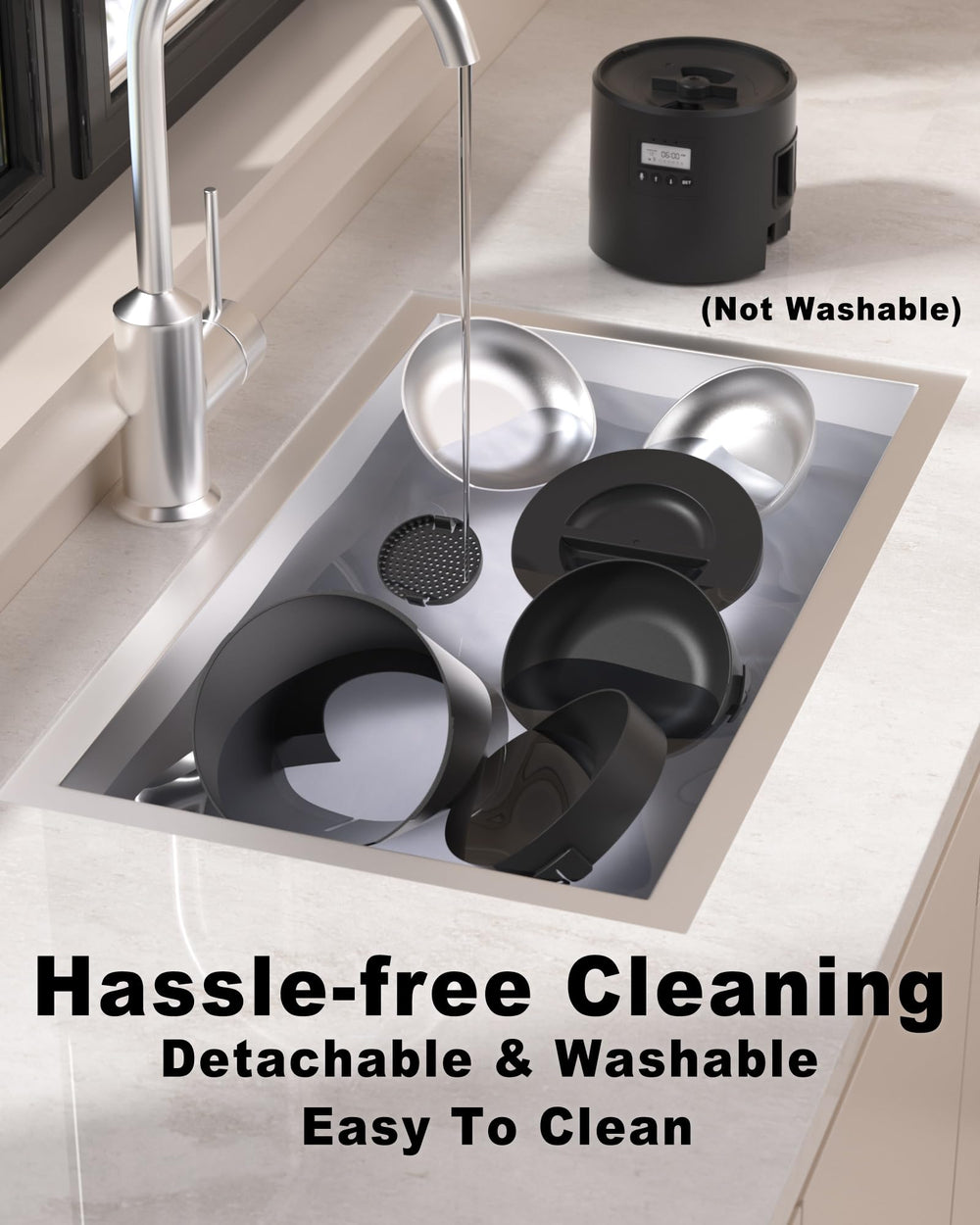 Miaosical BPA-free bowl option ready for easy cleaning.
