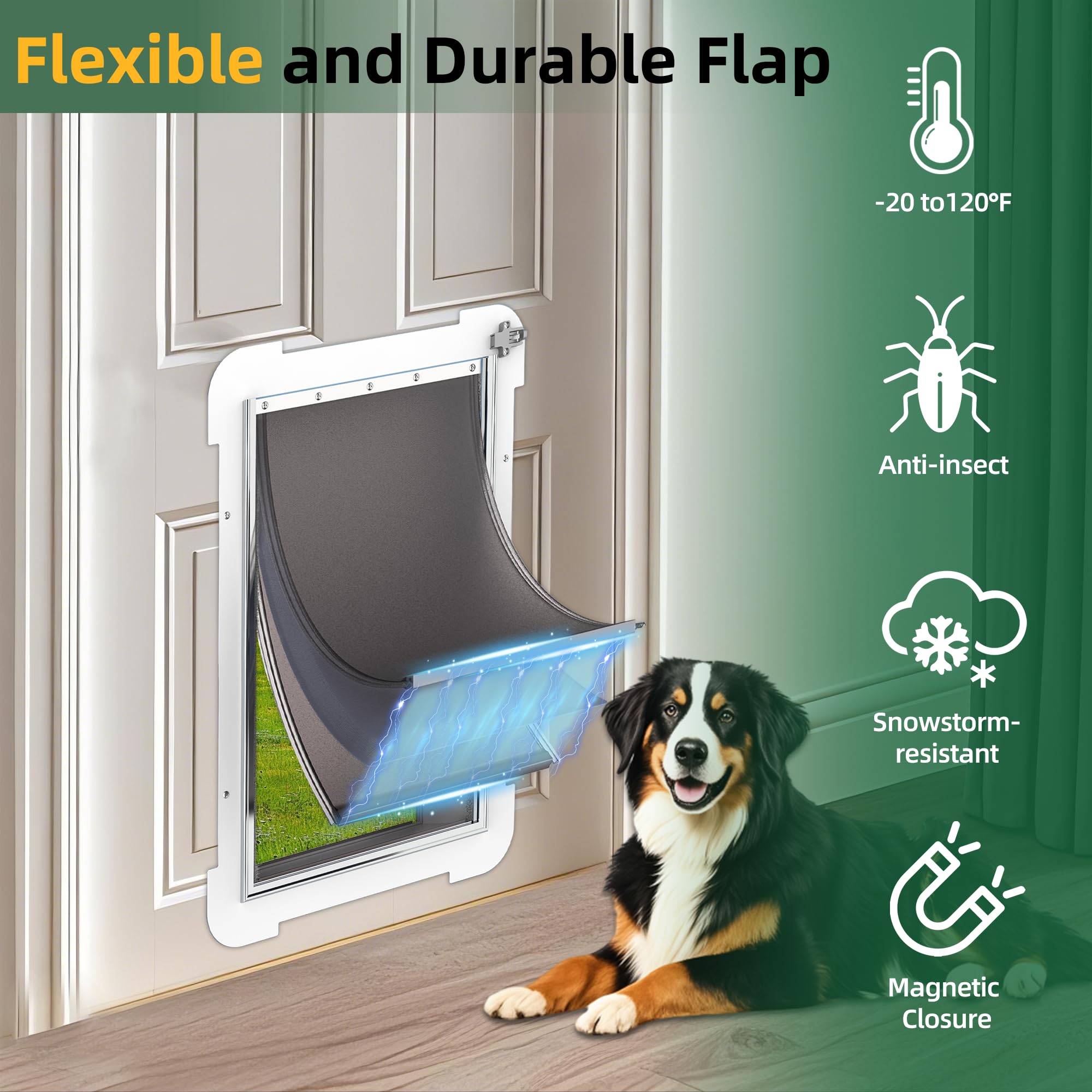 MIAOTONG bottom magnetic strip helps the flap close securely, reducing drafts.