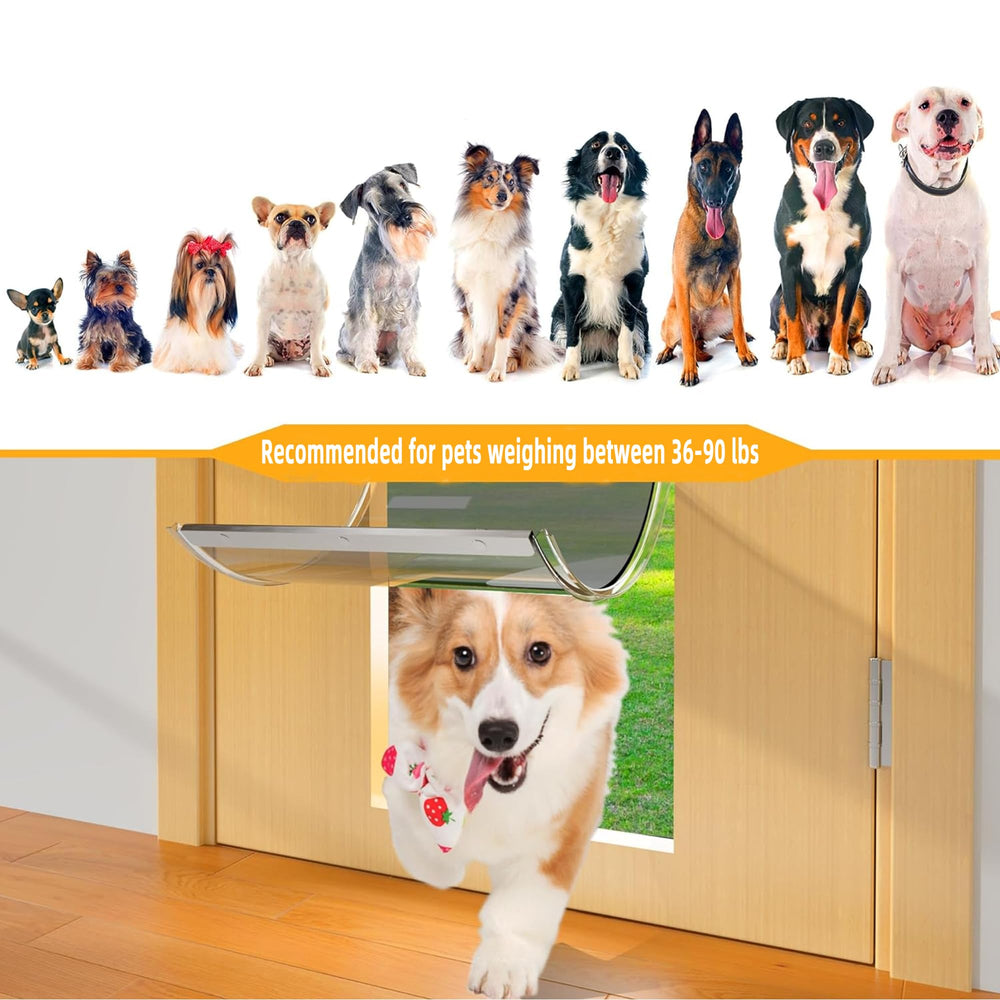 MIAOTONG dog door flap four-mount-hole design enables secure frame attachment.