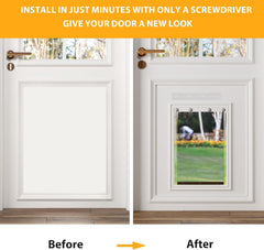 MIAOTONG dog door flap transparent mode illustrates monitoring during entry.