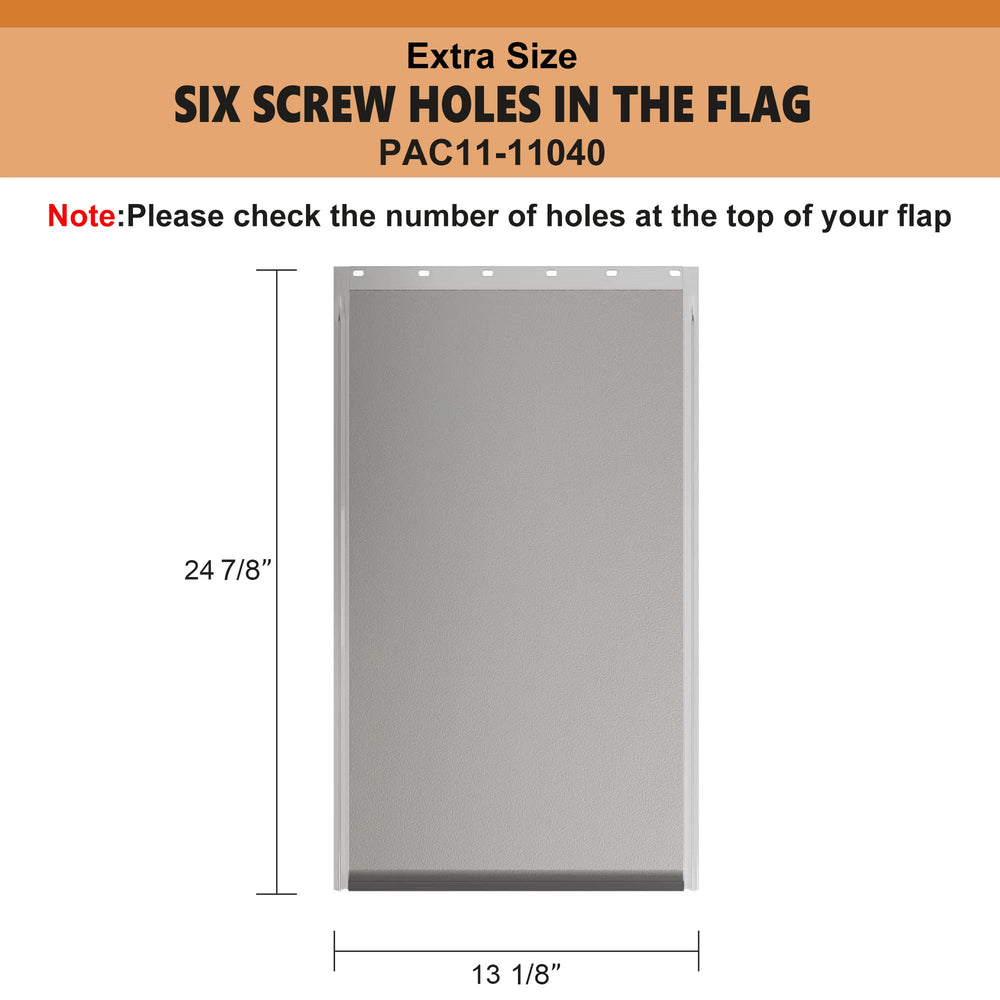 MIAOTONG dog door flap installed with screws for secure, quick replacement.