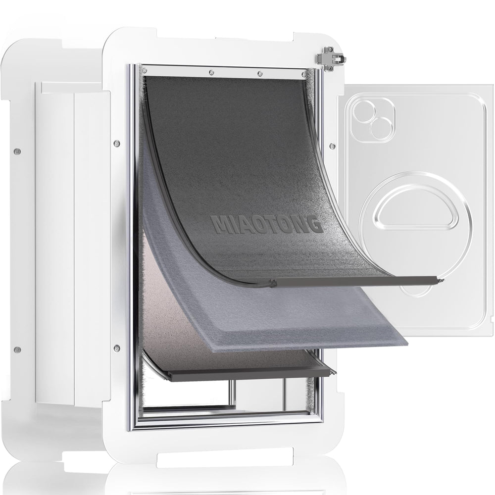 MIAOTONG medium dog door wall frame close-up for secure wall integration