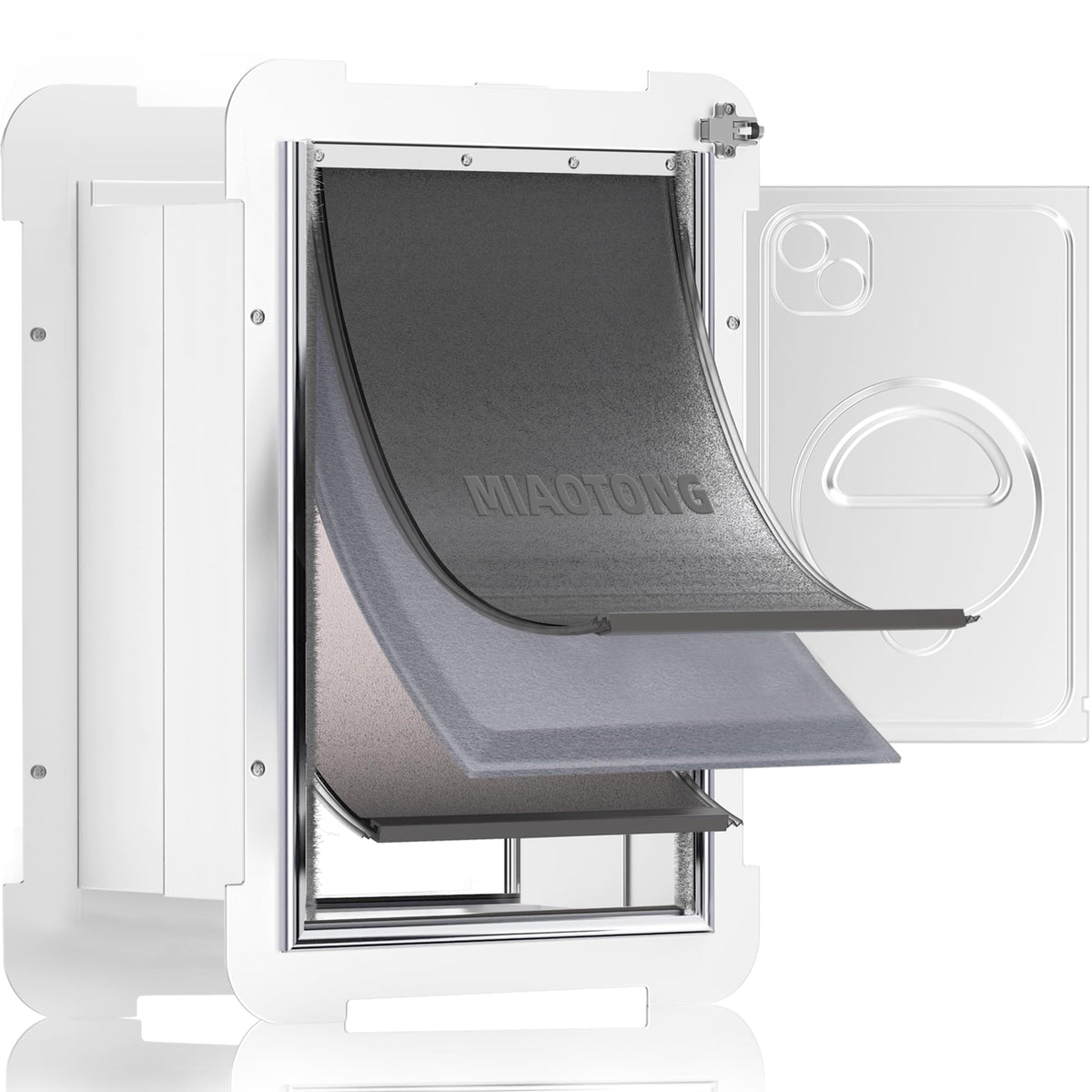 MIAOTONG medium dog door wall frame close-up for secure wall integration