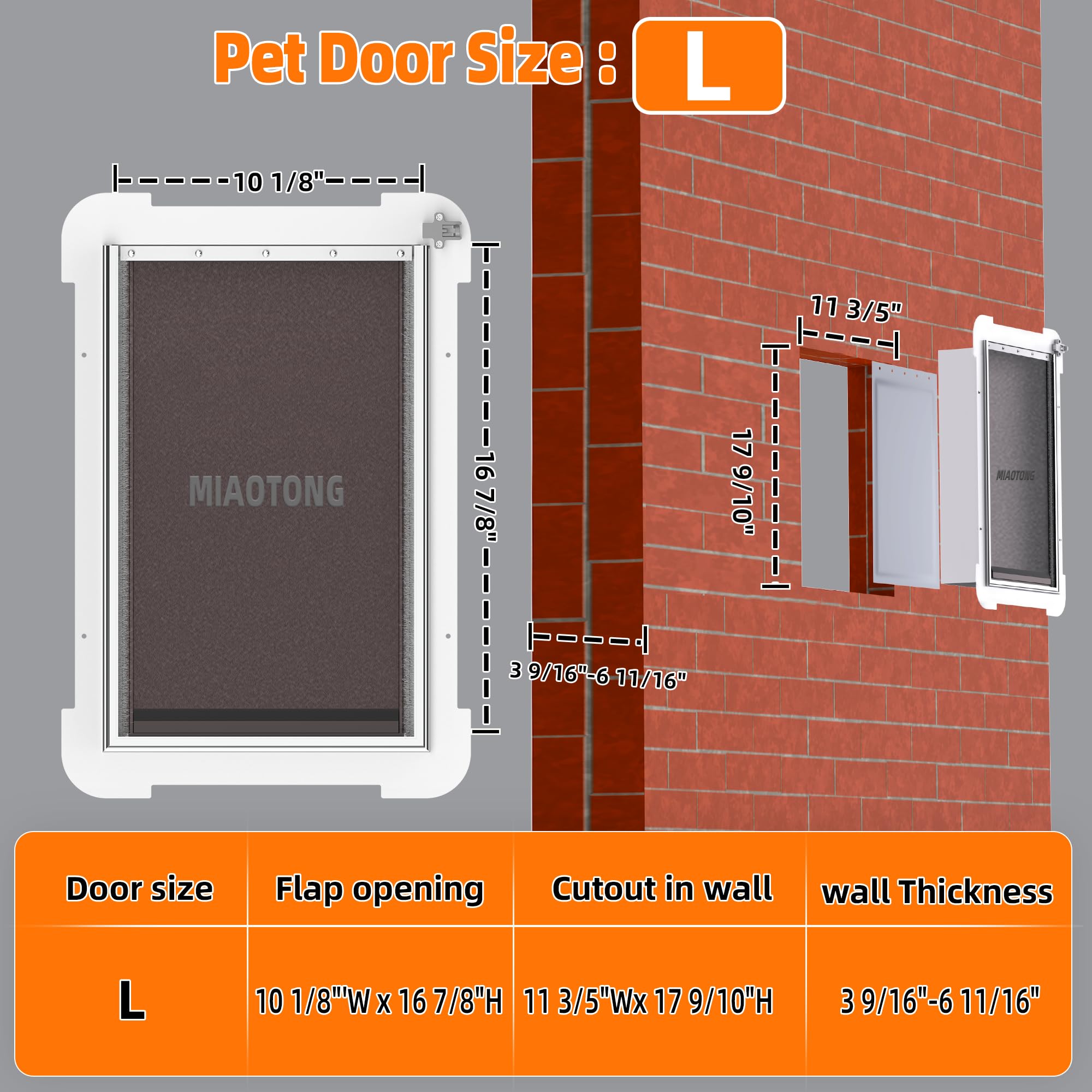 MIAOTONG wall door exterior view shows stylish integration with home decor