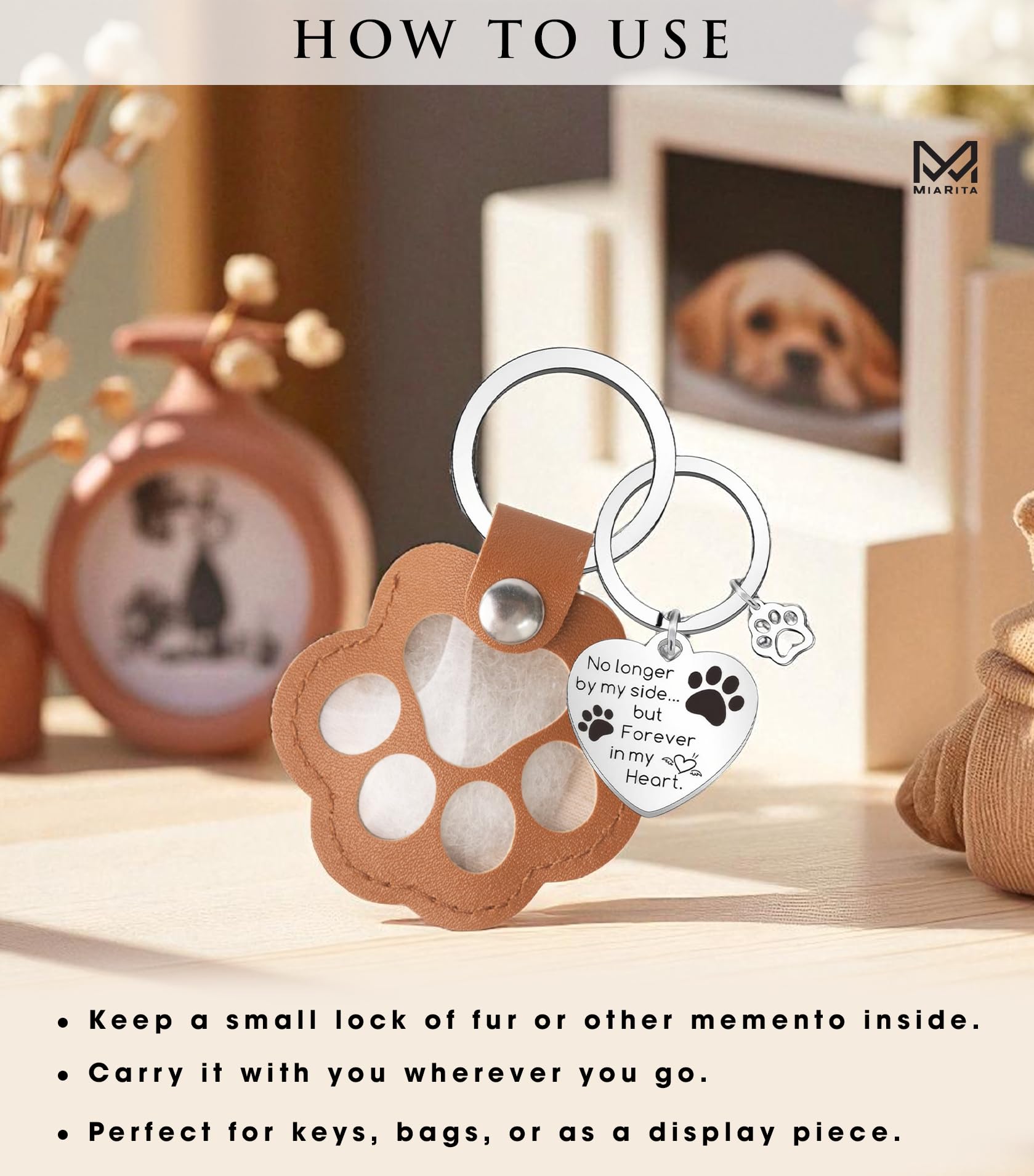 Miarita paw-shaped leather keychain handmade showcases quality craft