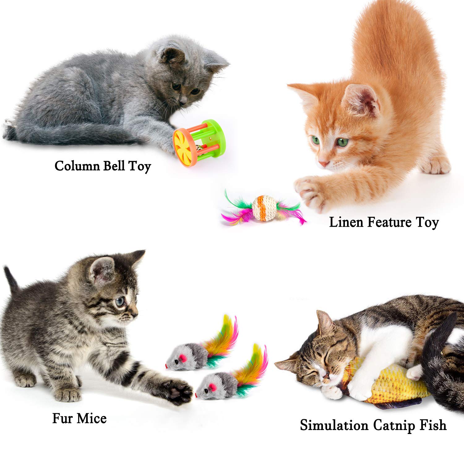 MIBOTE interactive feather toy for active batting and pouncing.