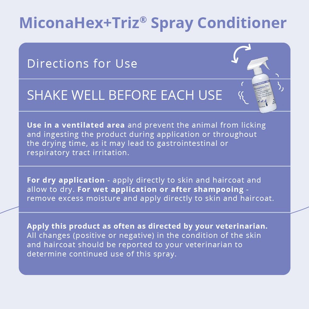 MiconaHex+Triz ingredients close-up highlighting antifungal and antiseptic components.