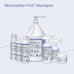 MiconaHex+Triz shampoo bottle, easy application and cleansing.
