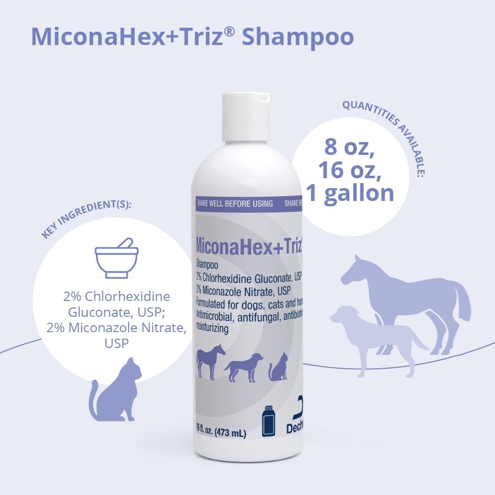 MiconaHex+Triz shampoo for cats, coat detail, promotes healthy skin.