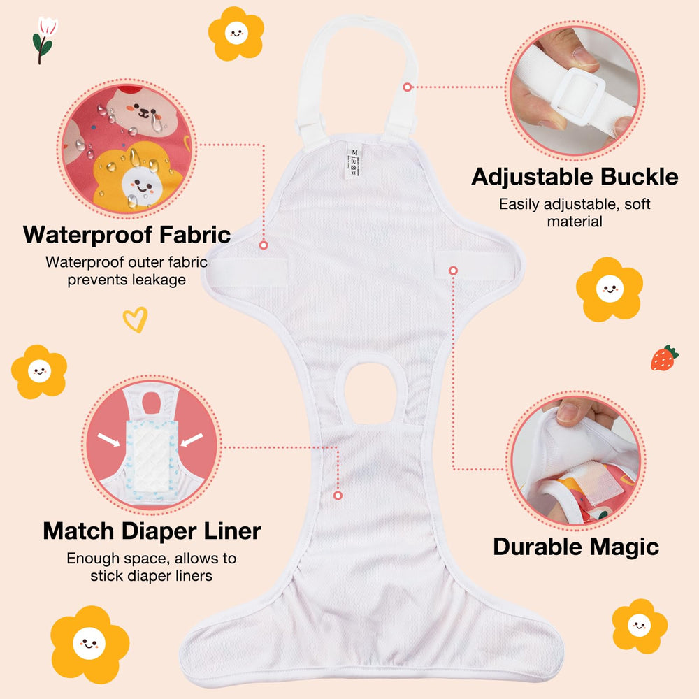 MICOOYO machine-washable dog diapers simplify cleaning and repeated use.
