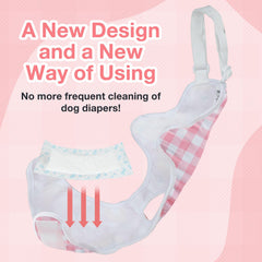 MICOOYO dog diaper onesie adjustable suspenders for personalized fit