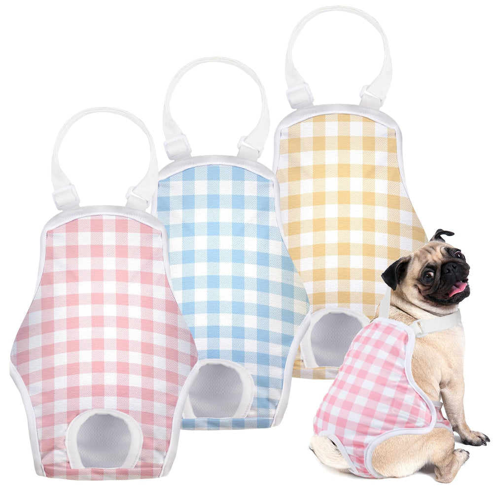 MICOOYO dog diaper onesie striped pattern for secure fit during heat