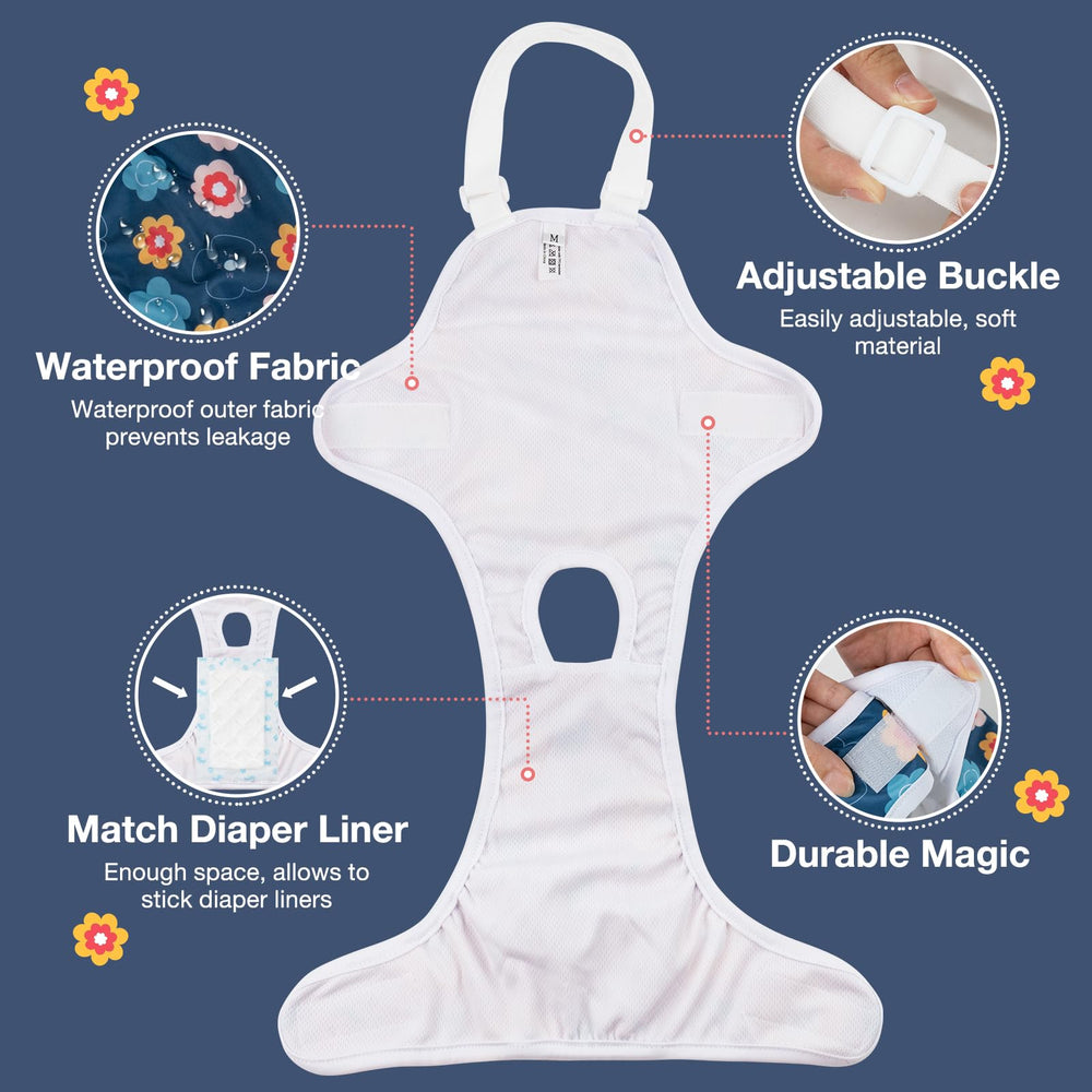 MICOOYO dog diaper machine-washable fabric for everyday use