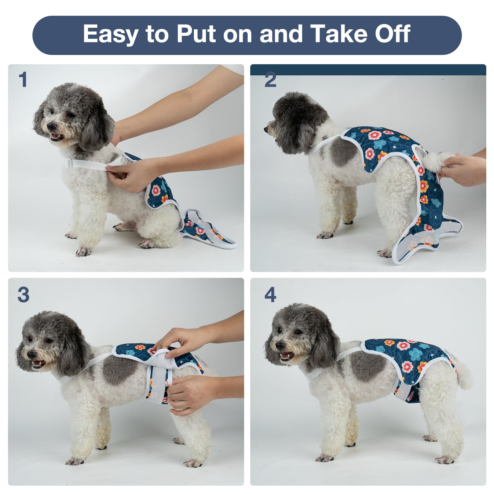 MICOOYO dog-diaper size-adjustable-fit provides flexible coverage