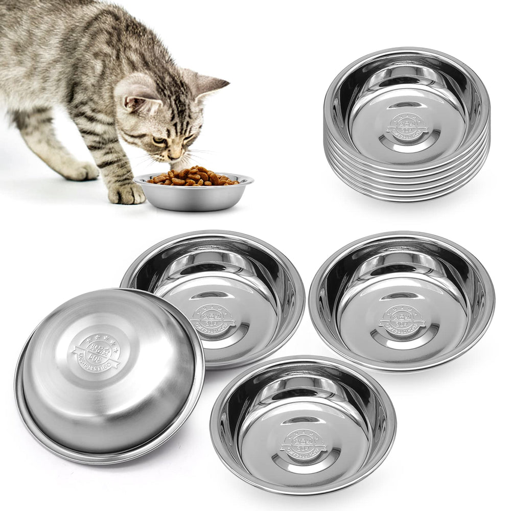 MicoSim stainless steel cat bowl set—durable and easy to clean for daily feeding.