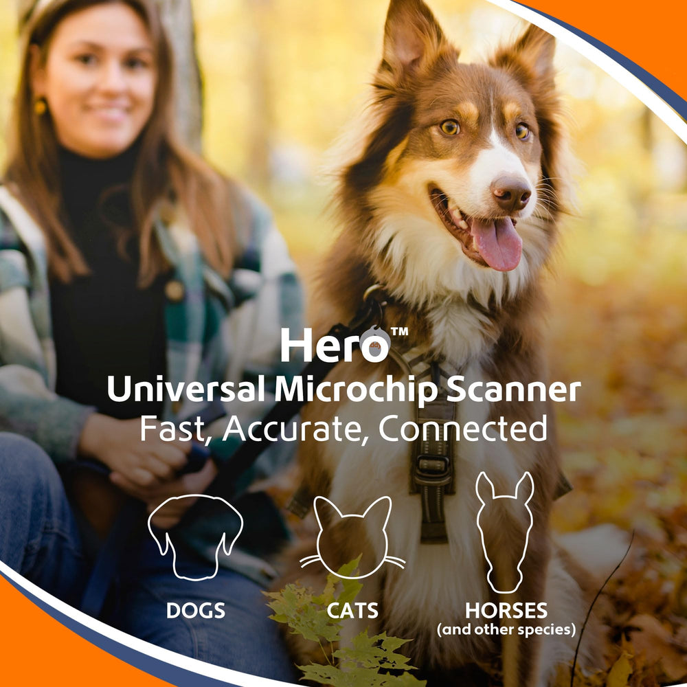 Microchip ID For the Animal World Hero Scanner Bluetooth connectivity enables fast data transfer