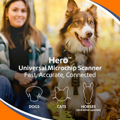 Microchip ID For the Animal World Hero Scanner Bluetooth connectivity enables fast data transfer