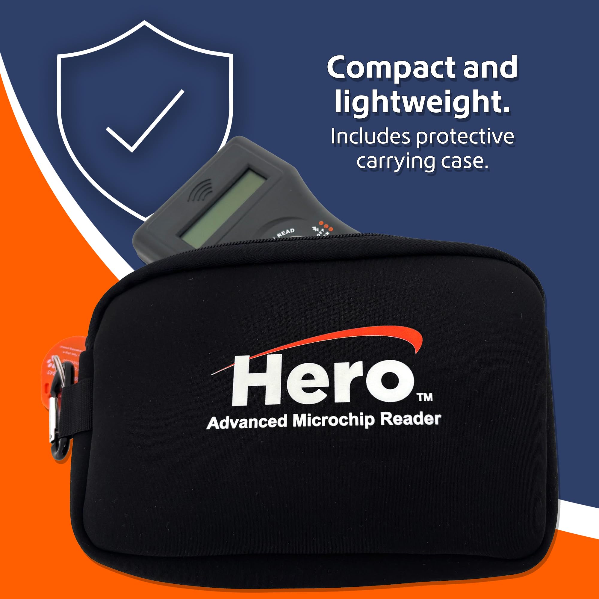 Microchip ID For the Animal World Hero Scanner rechargeable battery with power save extends use