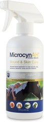 MicrocynAH Wound and Skin Care bottle for all pets promotes gentle, non-toxic wound care
