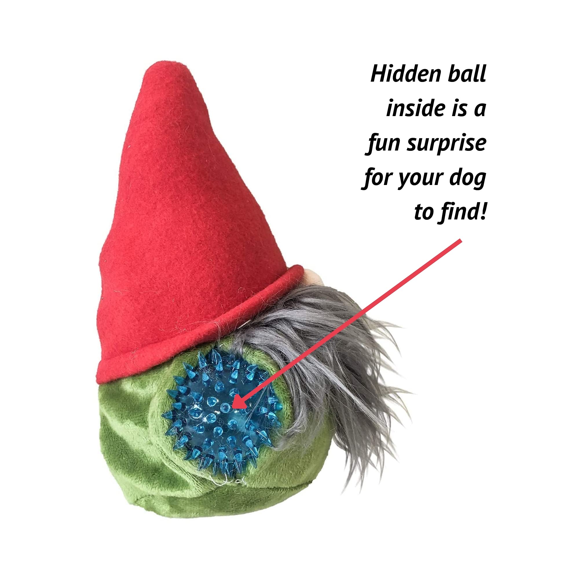 Midlee gnome hidden ball toy packaging and holiday display for gifting.