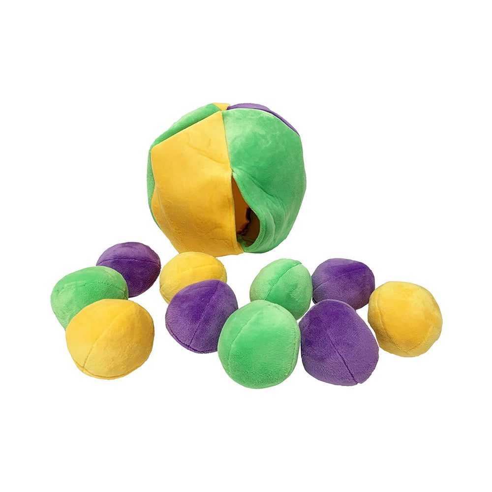 Midlee Hide a Ball Puzzle Dog Toy ball pouch ready for solo enrichment
