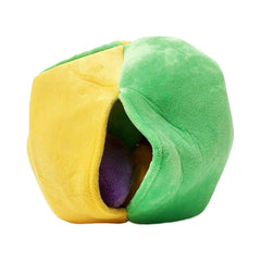Midlee Hide a Ball Puzzle Dog Toy features bright squeaker balls for curiosity