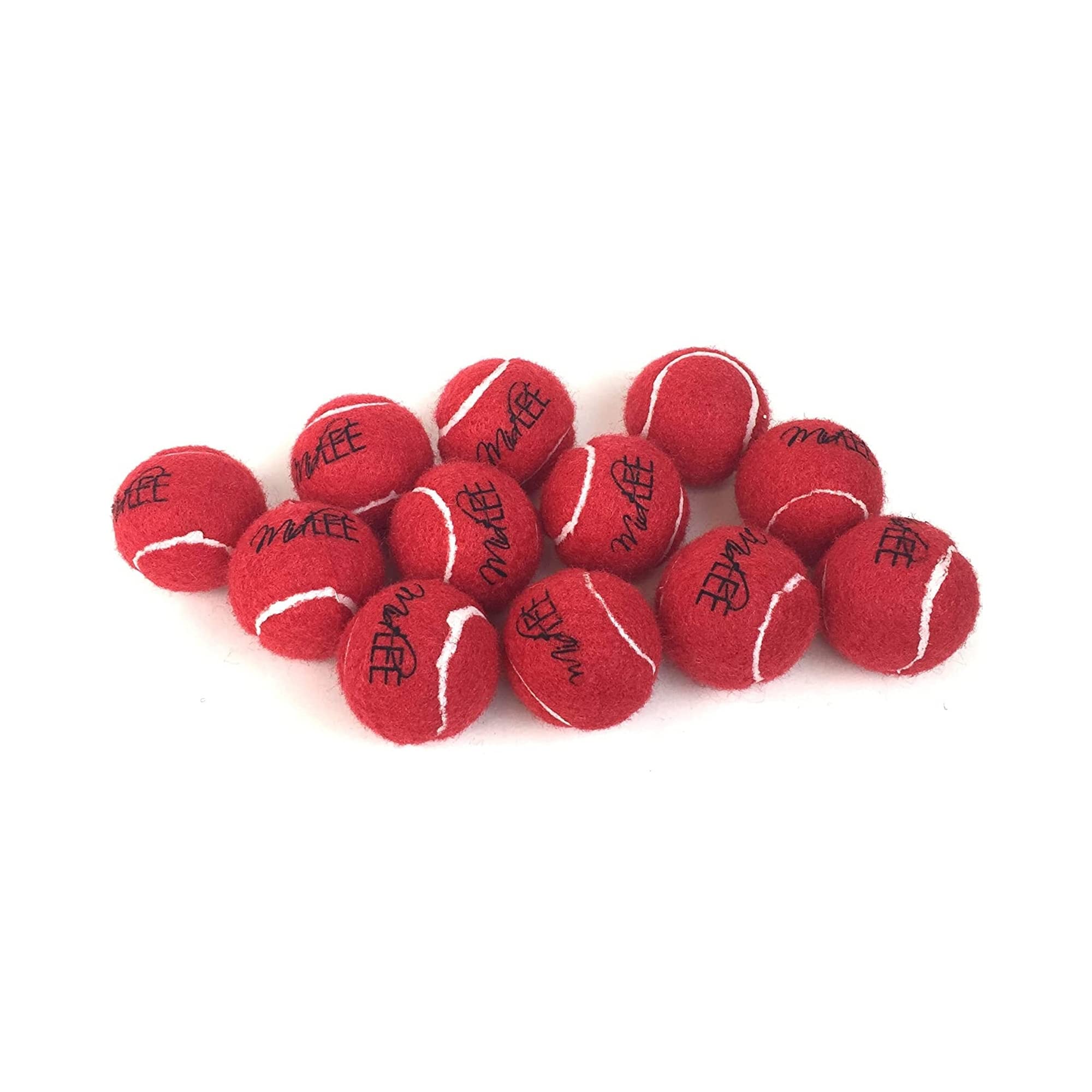 Midlee mini dog tennis ball red 1.5-inch pack for fetch