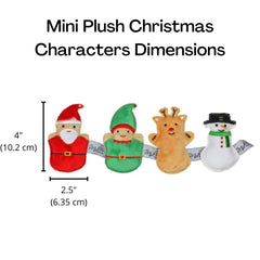 Midlee mini plush Christmas dog toy Santa with squeaker for fetch fun