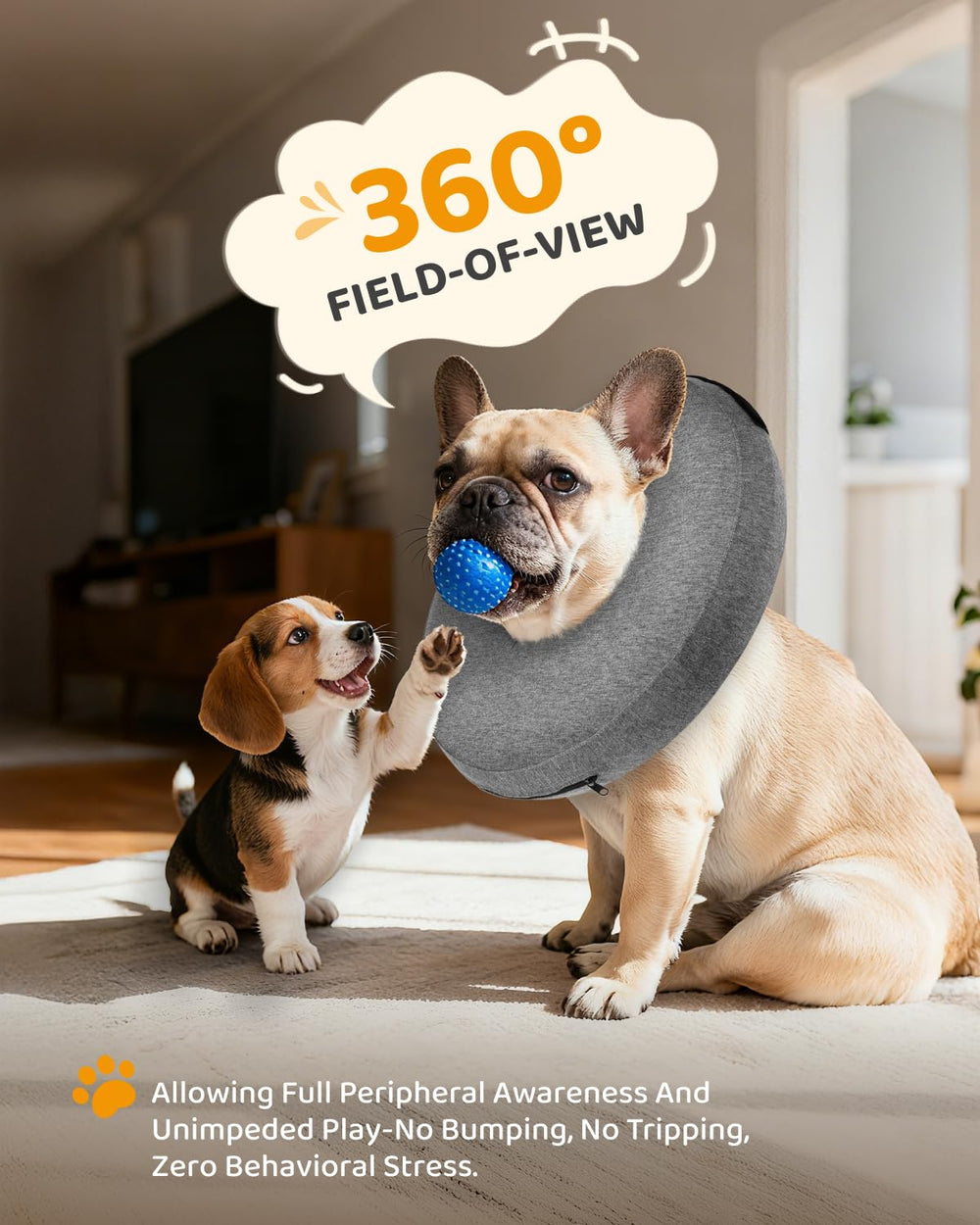 MIDOG inflatable cone with secure-fit strap preventing slipping