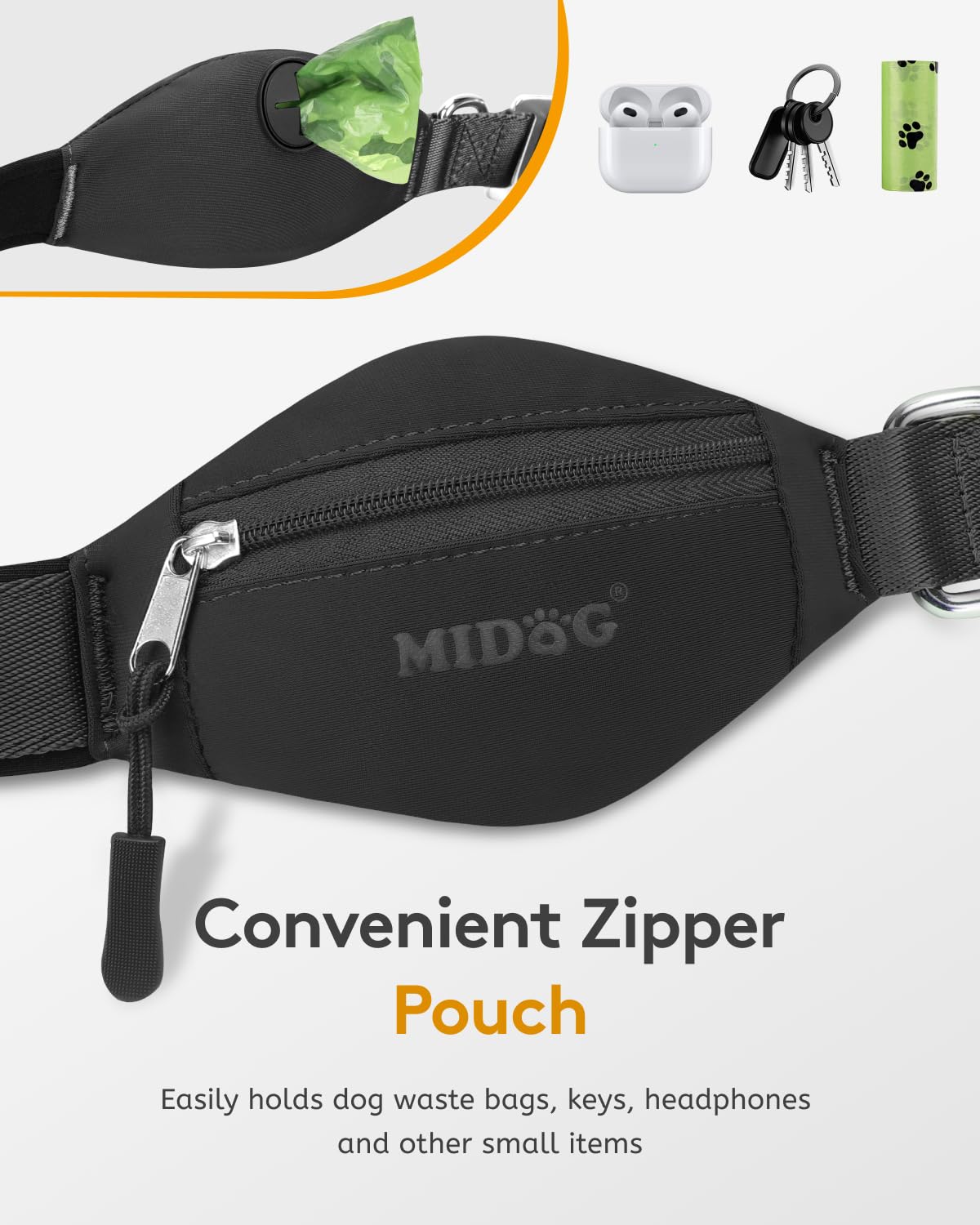 MIDOG zinc alloy clasp provides secure, durable daily-use attachment