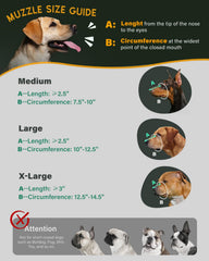 MIDOG leather muzzle adjustable strap-fit for secure, personalized fit