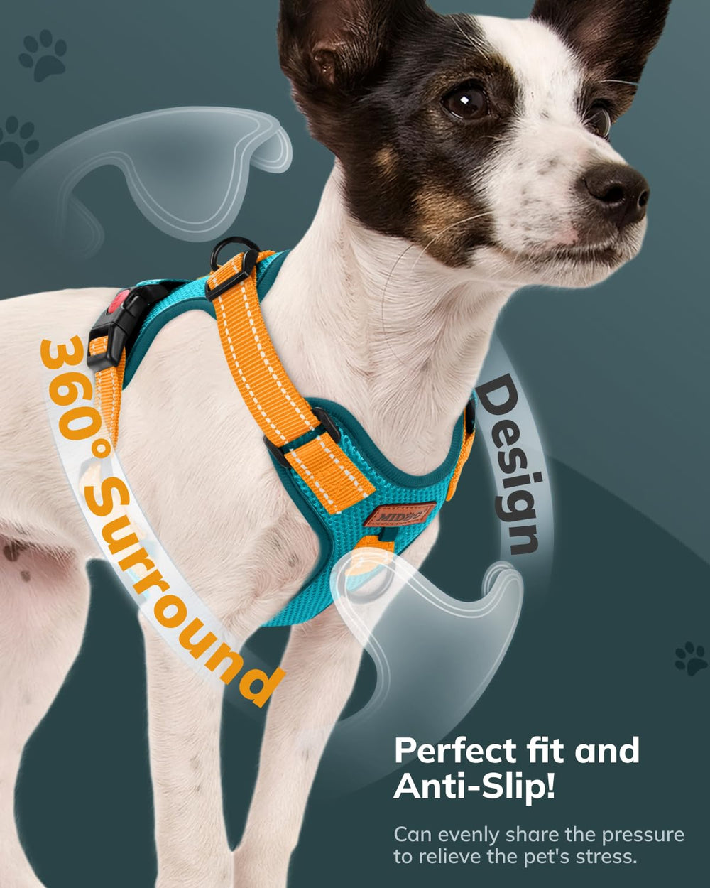 MIDOG padded vest harness blue offering breathable comfort on outdoor adventures