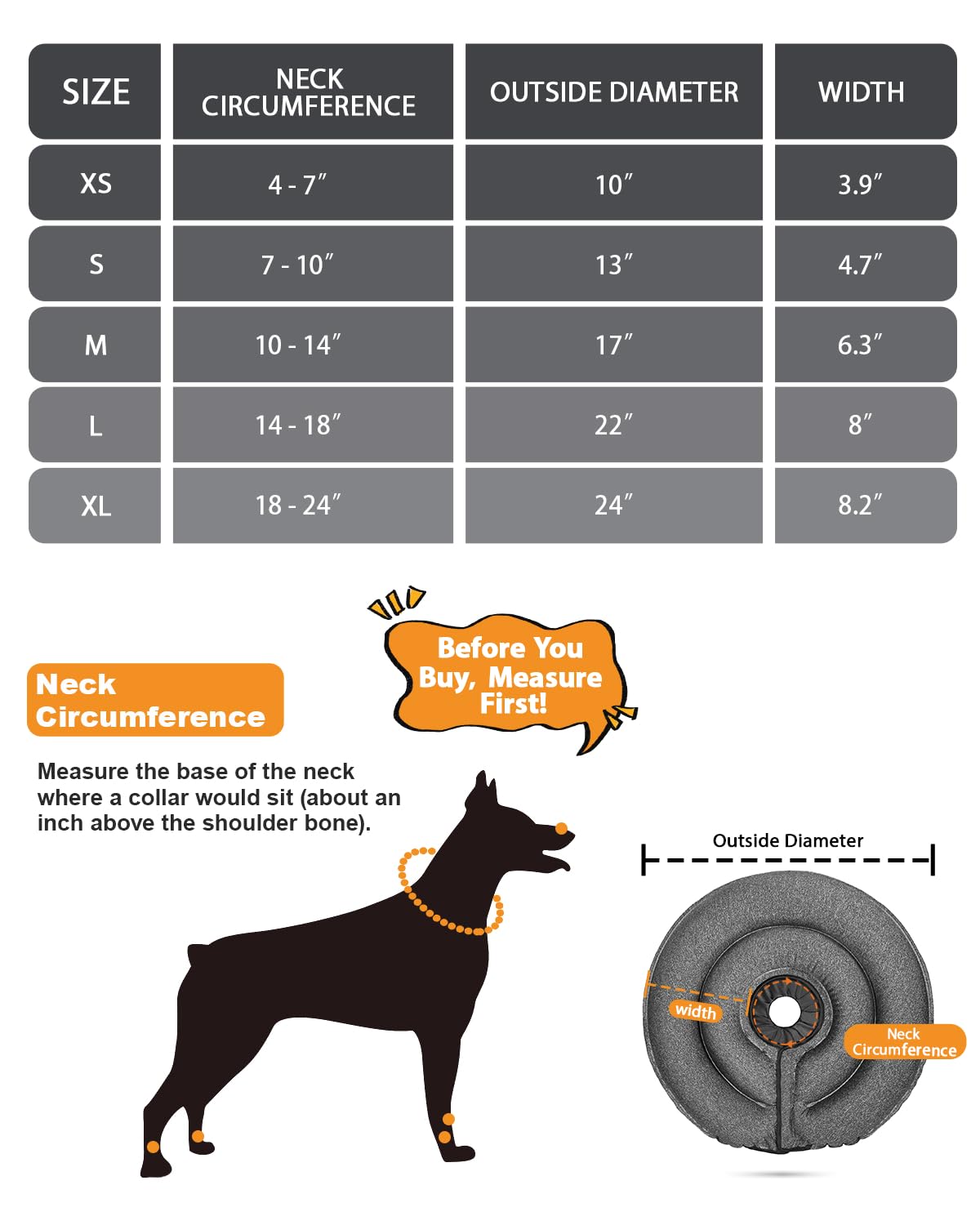 MIDOG size guidance helps choose the right fit before purchase