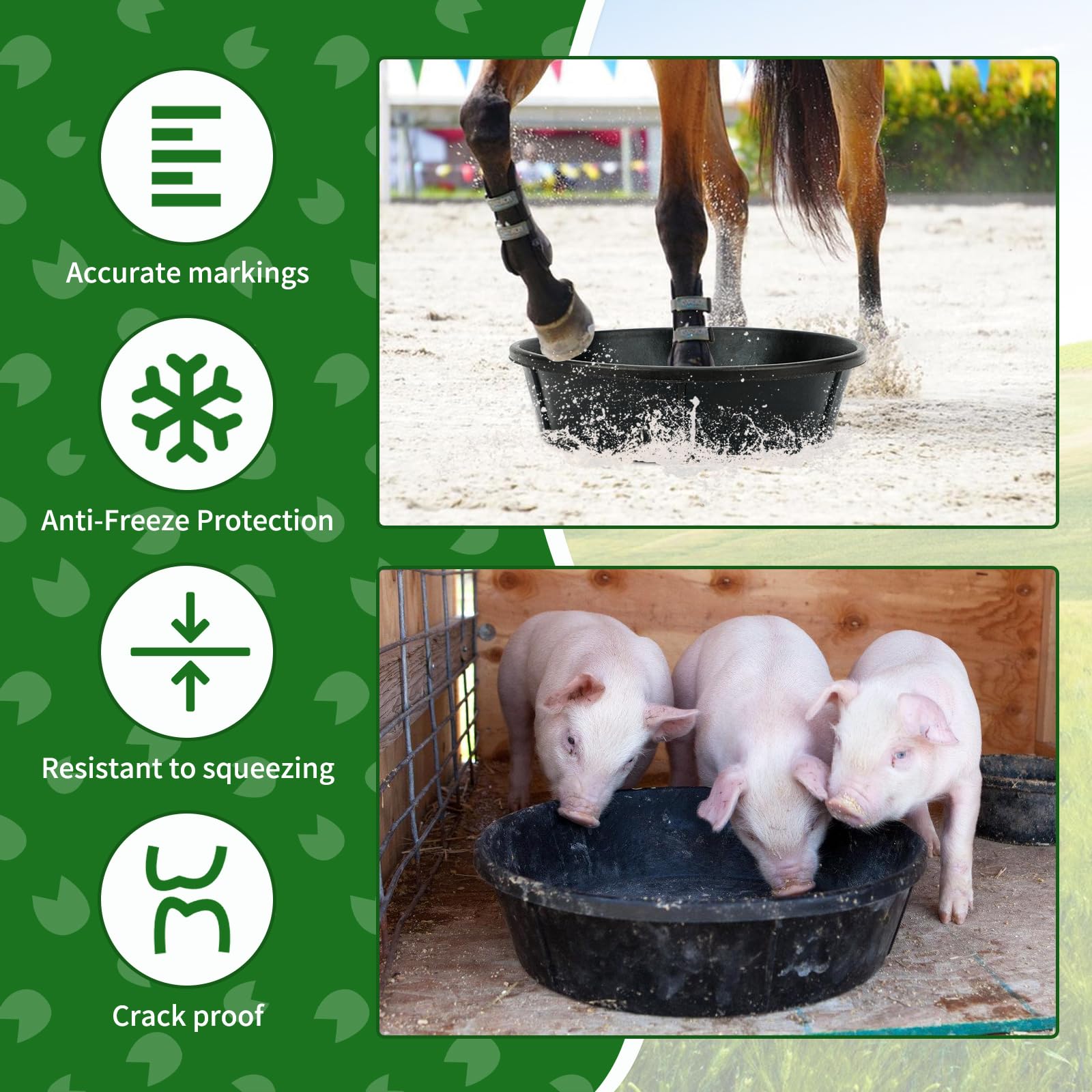 Midollarle rubber feeder pan with capacity markings for measured portions