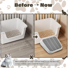 Midollarle cat-litter-catcher-edge-buckle allows quick cleaning after use.